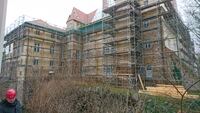 Schloss K&ouml;then 2017 u. 2018 2.500 m Fassade mit komplizierten &Uuml;betrbr&uuml;ckungen , Innenger&uuml;ste Auftragswert 148 T